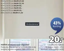 Jysk HOPEN verduisterend rolgordijn aanbieding