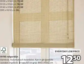 Jysk BYRE rolgordijn aanbieding