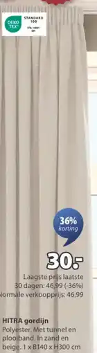 Jysk HITRA gordijn aanbieding