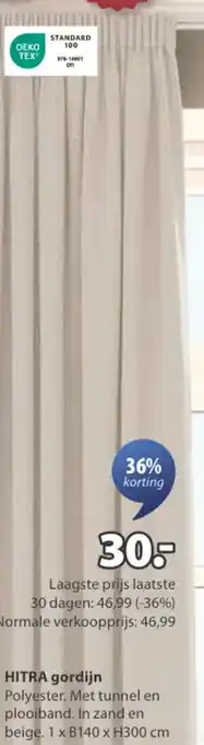 Jysk HITRA gordijn aanbieding