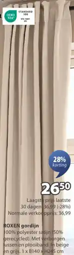 Jysk ROXEN gordijn aanbieding