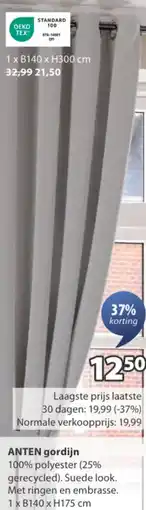 Jysk ANTEN gordijn aanbieding