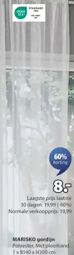 Jysk MARISKO gordijn aanbieding