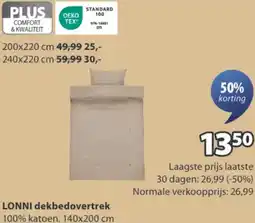 Jysk LONNI dekbedovertrek aanbieding