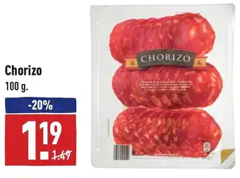 ALDI Chorizo 100g aanbieding