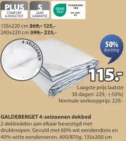 Jysk GALDEBERGET 4-seizoenen dekbed aanbieding