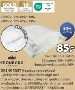Jysk KRONBORG OKSHORNET 4-seizoenen dekbed aanbieding