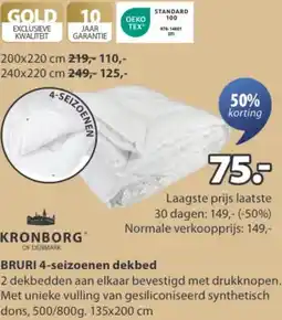 Jysk KRONBORG BRURI 4-seizoenen dekbed aanbieding