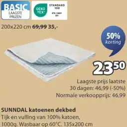 Jysk SUNNDAL katoenen dekbed aanbieding