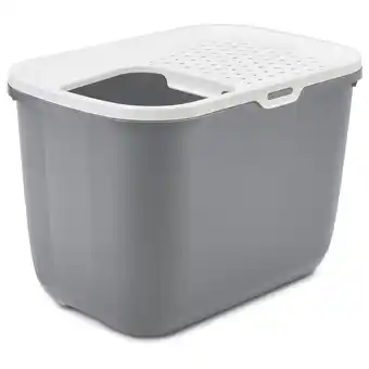 Pets Place Adori Hop In - Kattenbak - 39.5x39x58.5 cm Grijs Wit aanbieding