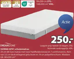 Jysk DREAMZONE SVINNA GF91 schuimmatras aanbieding