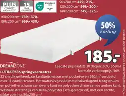 Jysk DREAMZONE LUTRA PS35 springveermatras aanbieding