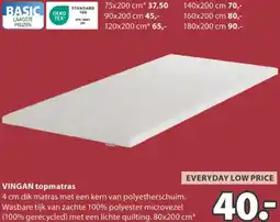 Jysk VINGAN topmatras aanbieding