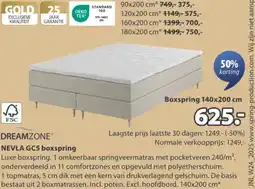 Jysk DREAMZONE NEVLA GC5 boxspring aanbieding