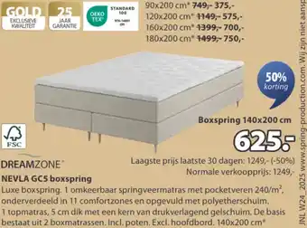Jysk DREAMZONE NEVLA GC5 boxspring aanbieding