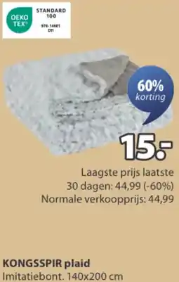 Jysk KONGSSPIR plaid aanbieding