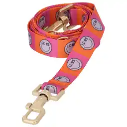 Pets Place Dogguo Nylon Smiley Leash - Hondenriem - 200x2.5 cm Magenta Oranje Lila aanbieding