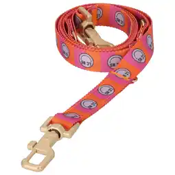 Pets Place Dogguo Nylon Smiley Leash - Hondenriem - 200x2 cm Magenta Oranje Lila aanbieding