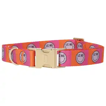 Pets Place Dogguo Nylon Smiley Collar - Hondenhalsband - Magenta Oranje Lila 42-68 Cm aanbieding