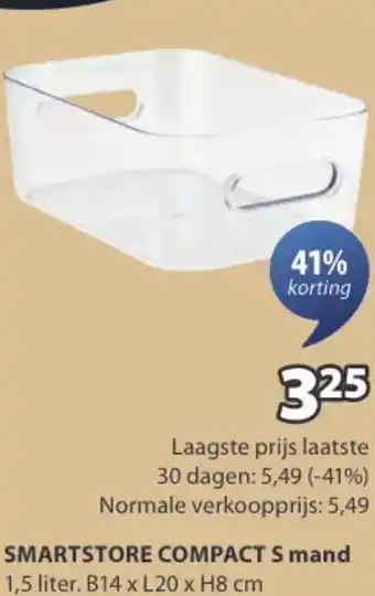 Jysk SMARTSTORE COMPACT S mand aanbieding