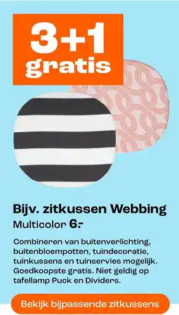 Kwantum Zitkussen Webbing aanbieding
