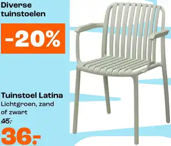 Kwantum Tuinstoel Latina aanbieding