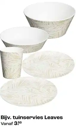 Kwantum Tuinservies Leaves aanbieding