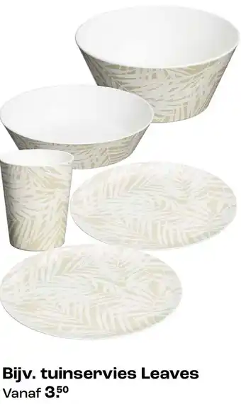 Kwantum Tuinservies Leaves aanbieding