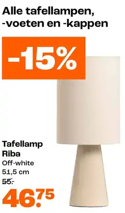 Kwantum Tafellamp Riba aanbieding