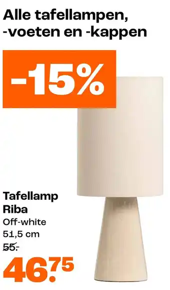 Kwantum Tafellamp Riba aanbieding