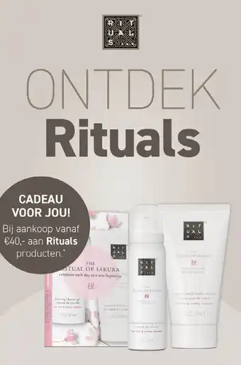 Mooi parfumerie ONTDEK Rituals aanbieding