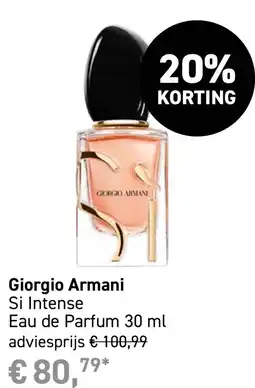 Mooi parfumerie Giorgio Armani Si Intense aanbieding