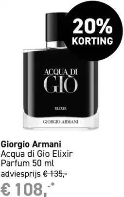 Mooi parfumerie Giorgio Armani Acqua di Gio Elixir aanbieding