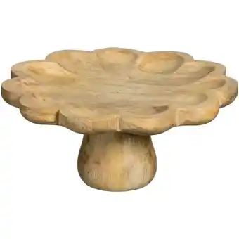 Leen Bakker Deco Plateau Scallop - naturel - 12,5xØ28 cm aanbieding