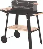 Bol.com Houtskool Barbecue met Wielen Hout - BBQ Zwart aanbieding