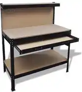 Bol.com vidaXL - Werkbank - met - ophangbord - en - lade aanbieding