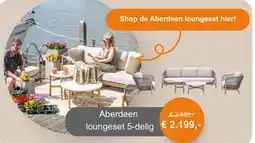 Tuinmeubelland Aberdeen loungeset aanbieding
