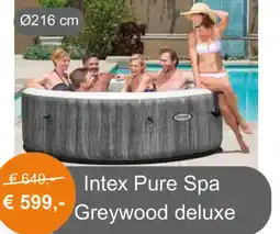 Tuinmeubelland Intex Pure Spa Greywood deluxe aanbieding