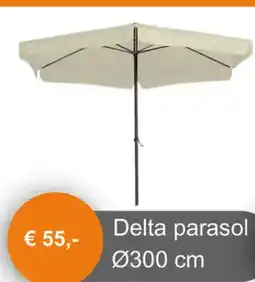 Tuinmeubelland Delta parasol aanbieding
