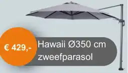 Tuinmeubelland Hawaii zweefparasol aanbieding