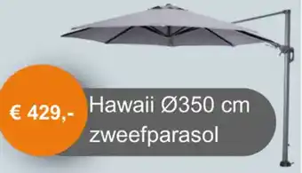 Tuinmeubelland Hawaii zweefparasol aanbieding