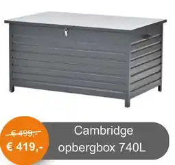 Tuinmeubelland Cambridge opbergbox aanbieding