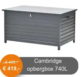 Tuinmeubelland Cambridge opbergbox aanbieding