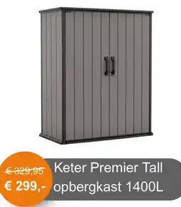 Tuinmeubelland Keter Premier Tall opbergkast aanbieding