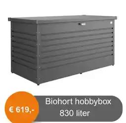 Tuinmeubelland Biohort hobbybox aanbieding