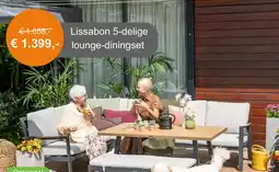 Tuinmeubelland Lissabon 5-delige lounge diningset aanbieding