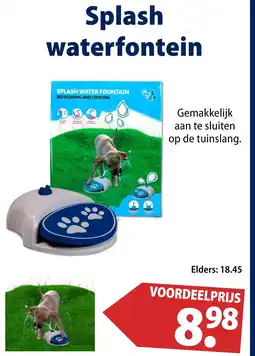Huisdier Voordeelshop Splash waterfontein aanbieding