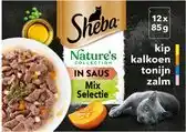 Bol.com Sheba Kattenvoer - Nature's Collection - Mix Selectie in Saus - 48x85g aanbieding