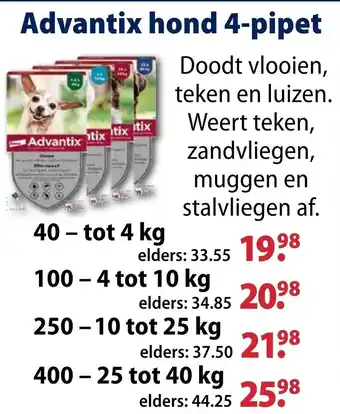 Huisdier Voordeelshop Advantix hond 4-pipet aanbieding