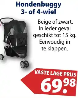 Huisdier Voordeelshop Hondenbuggy 3 of 4 wiel aanbieding